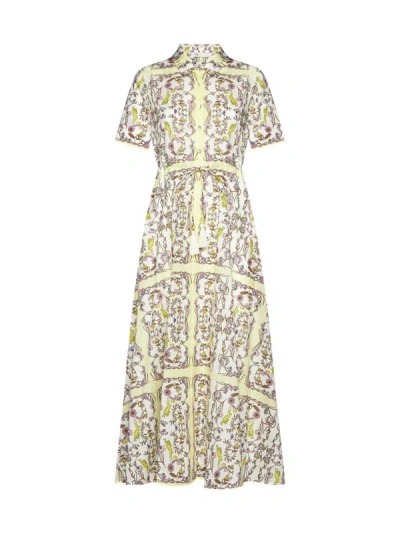 Shop Tory Burch Dresses In Chartreuse Meadow