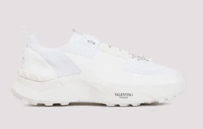 Shop Valentino Garavani Leather Sneaker In White