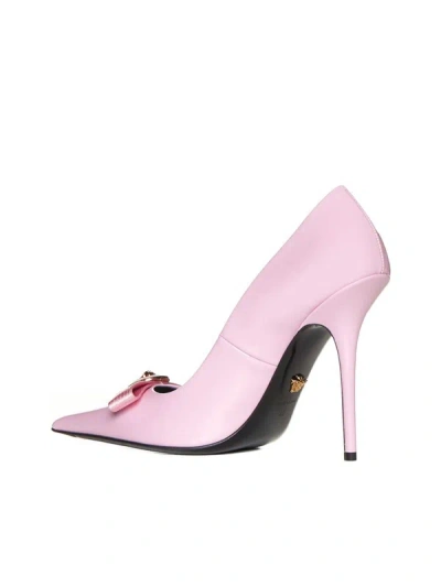 Shop Versace With Heel In Pale Pink  Gold