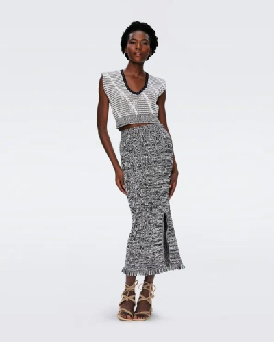 Shop Diane Von Furstenberg Dvf In Tweed Knit Ivory