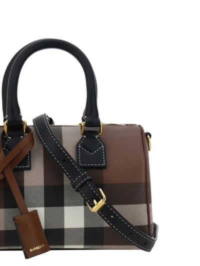 Shop Burberry Handbags In Dark Birch Brown Chk
