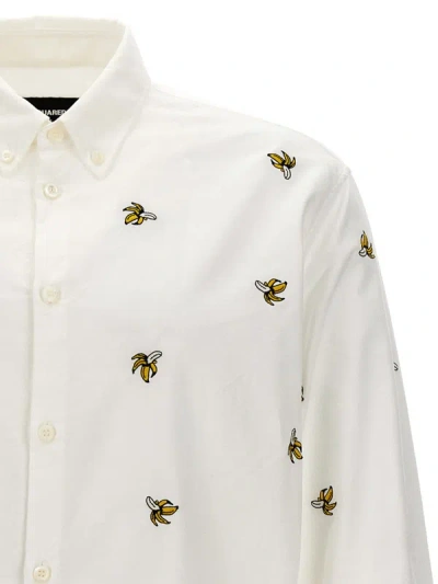 Shop Dsquared2 'fruit Embroidery' Shirt In White
