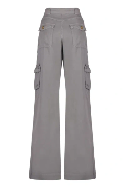 Shop Elisabetta Franchi Denim Cargo-trousers In Grey
