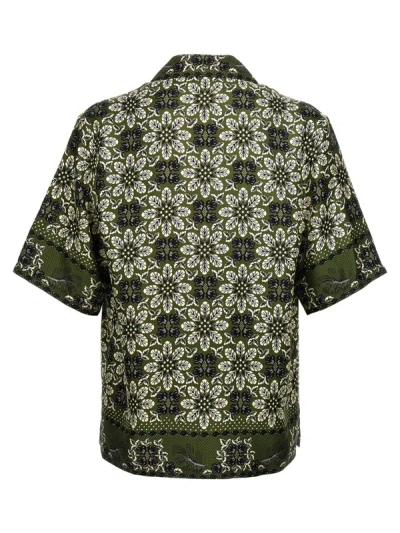 Shop Etro Floral Print Shirt In Green
