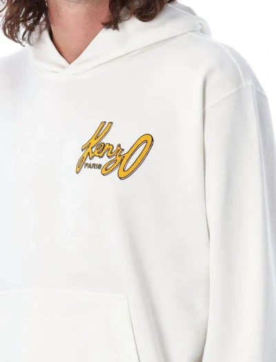 Shop Kenzo Archive Logo Hoodie In White