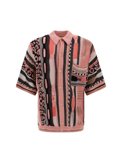 Shop Laneus Polo Shirts In Rosa/pink