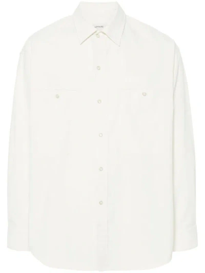 Shop Lemaire Cotton Shirt In White