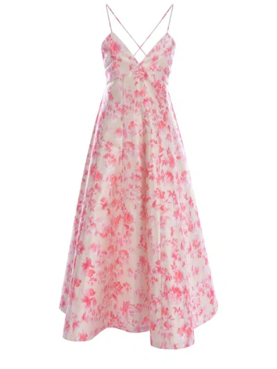 Shop Philosophy Di Lorenzo Serafini Dress Philosophy "flower" In Ivory