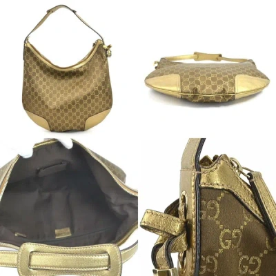 Shop Gucci Princy Copper Canvas Shoulder Bag ()