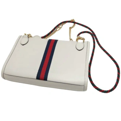 Shop Gucci White Pony-style Calfskin Shoulder Bag ()