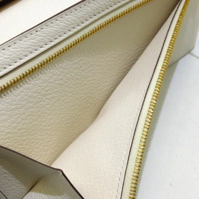Shop Hermes Hermès Béarn White Leather Wallet  ()