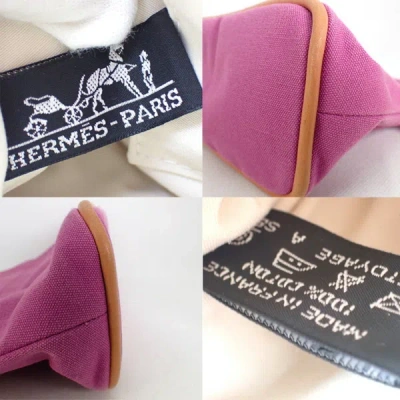 Shop Hermes Hermès Bolide Purple Canvas Clutch Bag ()