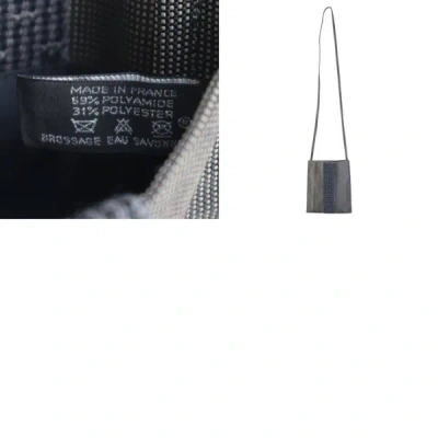 Shop Hermes Hermès Herline Grey Canvas Shopper Bag ()
