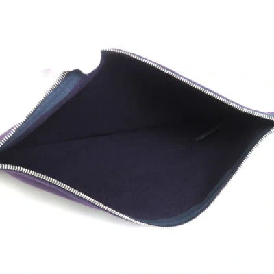 Shop Hermes Hermès Purple Cotton Clutch Bag ()