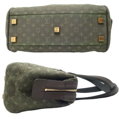 Pre-owned Louis Vuitton Joséphine Khaki Canvas Shopper Bag ()