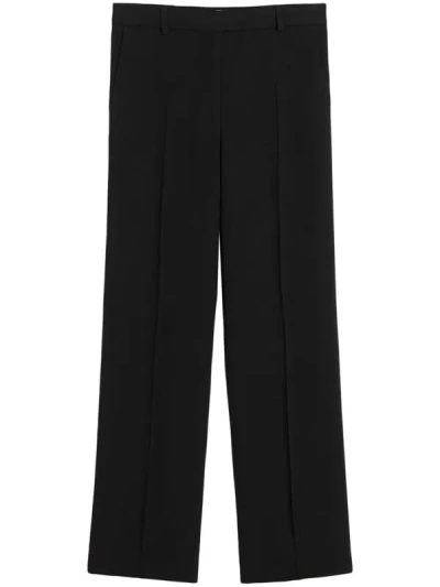 Shop Totême Toteme Relaxed Straight Trousers In Black