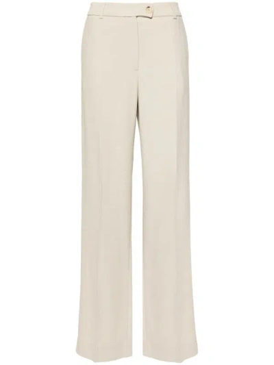Shop Totême Toteme Relaxed Straight Trousers In Ivory