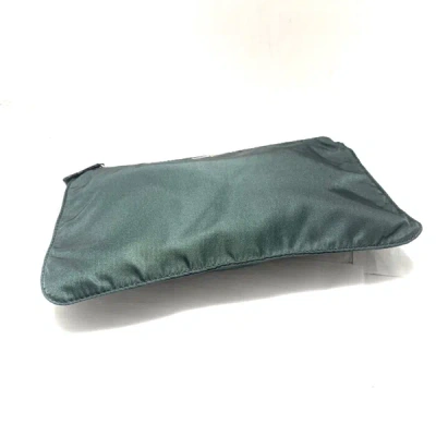 Shop Prada Khaki Synthetic Clutch Bag ()