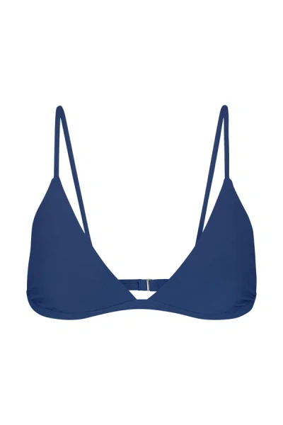 Shop Anemos Classic Triangle Bikini Top In Azure