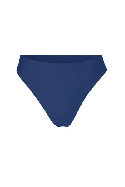 Shop Anemos Midi High-cut Bikini Bottom In Azure