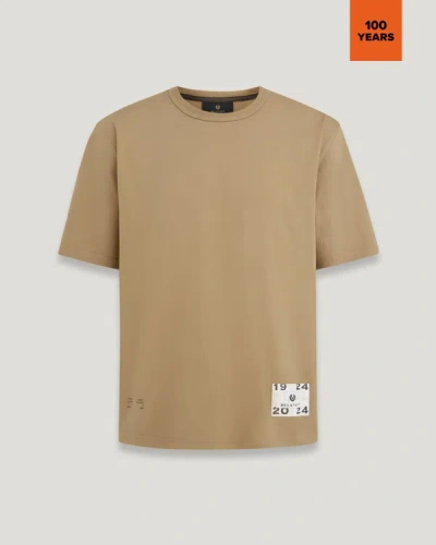 Shop Belstaff Centenary Applique Label T Shirt In British Khaki