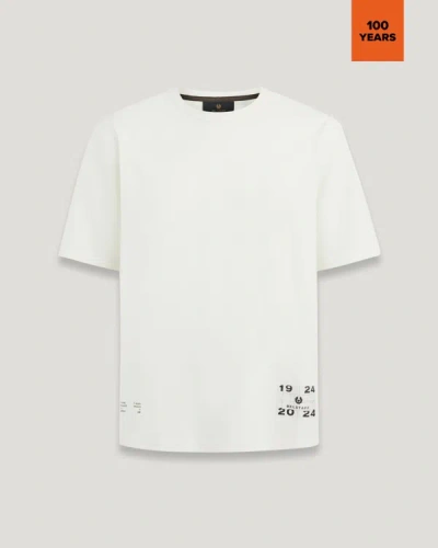 Shop Belstaff Centenary Applique Label T Shirt In Chalk