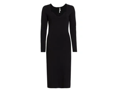 Shop Veronica Beard Imka Knit Dress Blk In Black