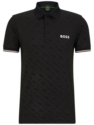 Shop Hugo Boss Men's Black Embossed Logo Pateo Mb 12 Short Sleeve Polo T-shirt