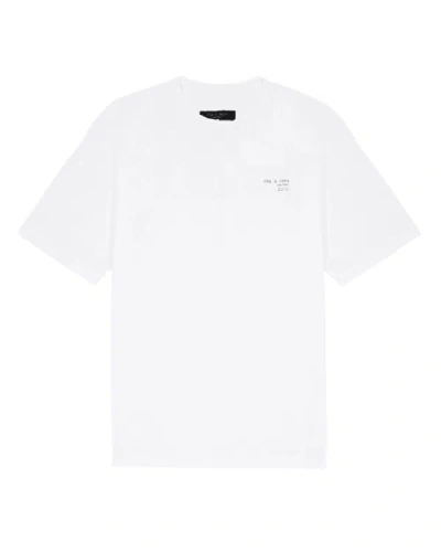 Shop Rag & Bone Men 100% Cotton Crew Neck Front Logo Short Sleeves 425 Tee White