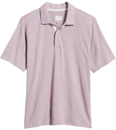 Rag & Bone Classic Flame Cotton Polo Shirt In Pink