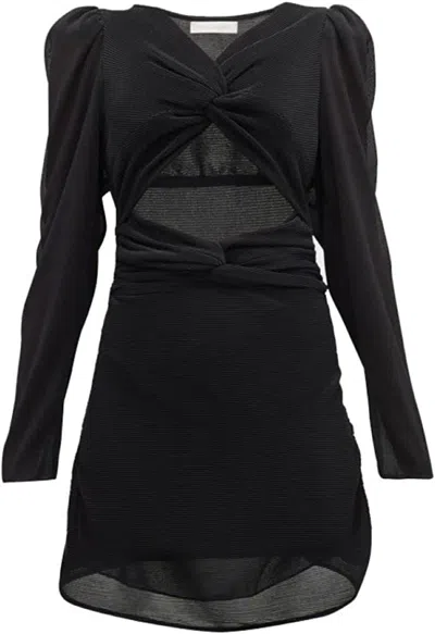Loveshackfancy Nanita Womens Cut-out Short Mini Dress In Black
