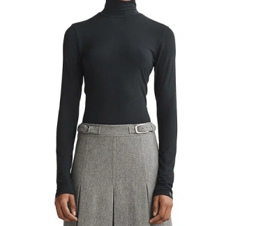 Rag & Bone Luca Stretch-modal Turtleneck Top In Black
