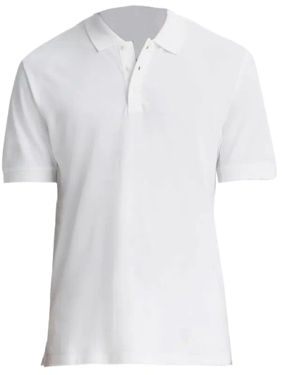 Shop Vince Men's Pique Short Sleeve Polo, Optic White