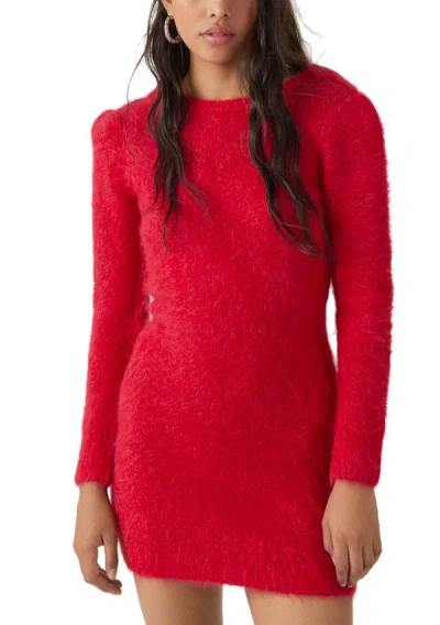 Shop Ba&sh Ba & Sh Women's Red Tunisia Alpaca Sweater Mini Dress