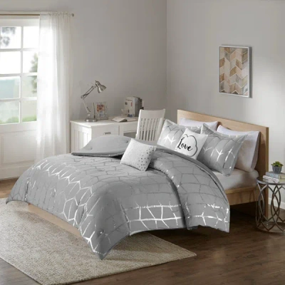 Shop Simplie Fun Raina Metallic Printed Comforter Set