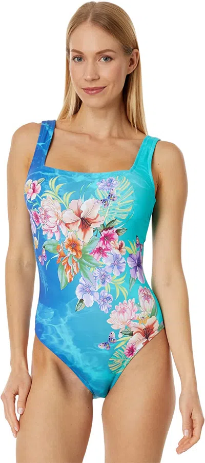 Johnny Was Women's Square Neck One-piece Swimsuit In Multi