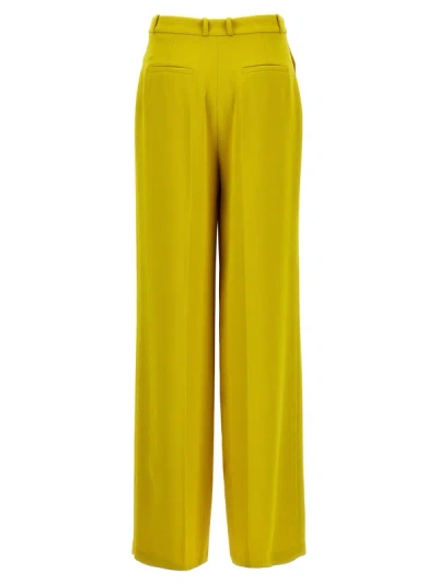 Shop Elisabetta Franchi Crêpe Pants Yellow