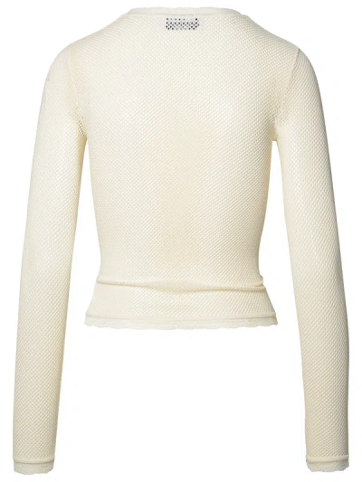 Shop Blumarine Woman  White Polyamide Blend T-shirt