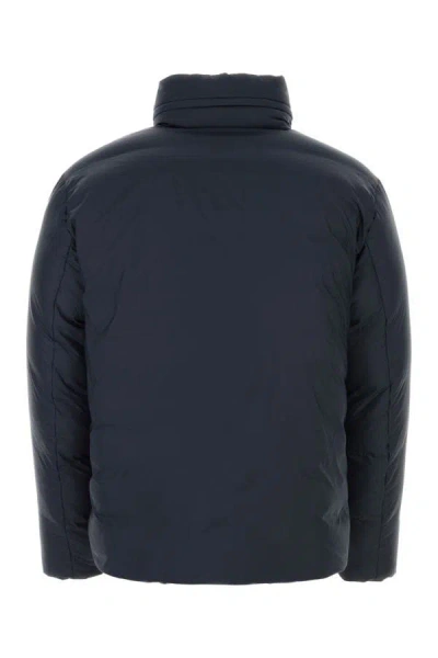 Shop Fendi Man Midnight Blue Polyester Reversible Padded Jacket
