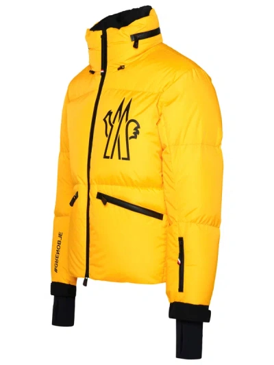 Shop Moncler Grenoble Man  Grenoble 'vedos' Yellow Technical Nylon Down Jacket