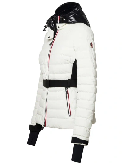 Shop Moncler Grenoble Woman  Grenoble 'bruche' Short Down Jacket In White Technical Poplin