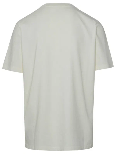 Shop Moncler Man  White Cotton T-shirt
