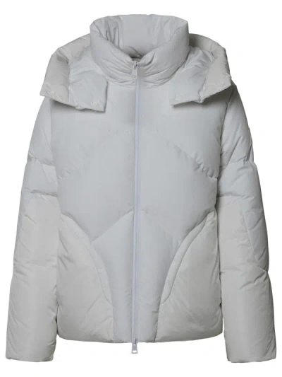 Shop Moncler Woman  'canard' White Nylon Down Jacket