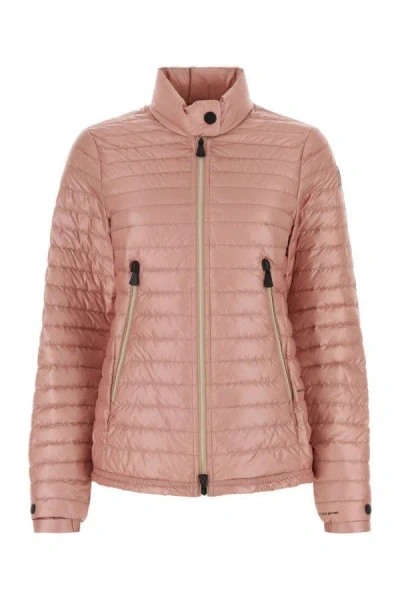 Shop Moncler Woman Antiqued Pink Nylon Pontaix Down Jacket