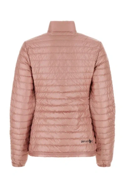 Shop Moncler Woman Antiqued Pink Nylon Pontaix Down Jacket