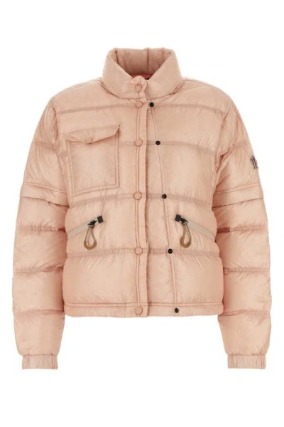 Shop Moncler Woman Pink Nylon Mauduit Down Jacket