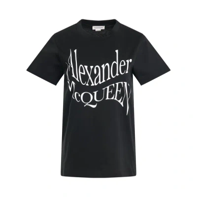 Shop Alexander Mcqueen Warped Print T-shirt