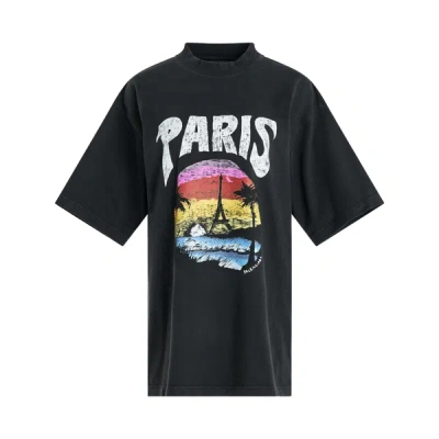 Shop Balenciaga Tropical Paris Logo T-shirt