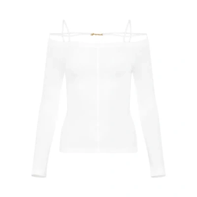 Shop Jacquemus Sierra Long Sleeve Lingerie T-shirt