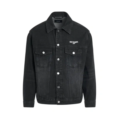 Shop We11 Done 1506 Logo Loose-fit Denim Trucker Jacket